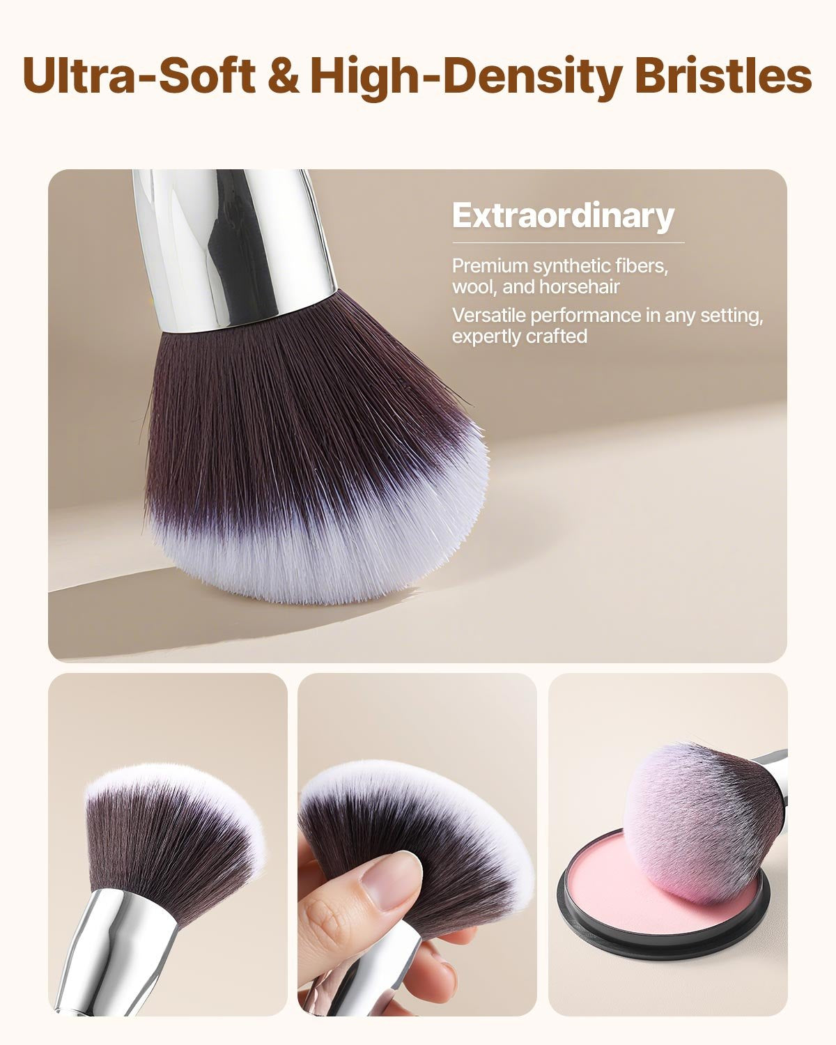 Maange 13pcs Makeup Brush Set with Cosmetic Bag — image 3